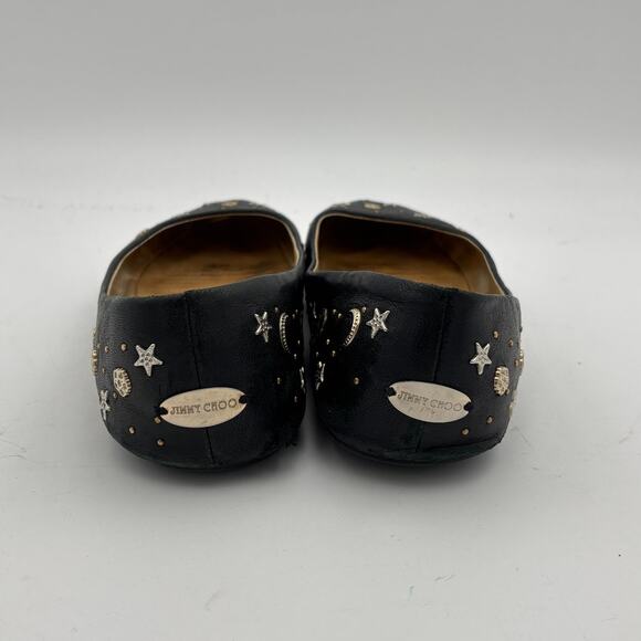 Jimmy Choo Star Studded Leather Ballet Flats Women's 40 - Picture 4 of 15